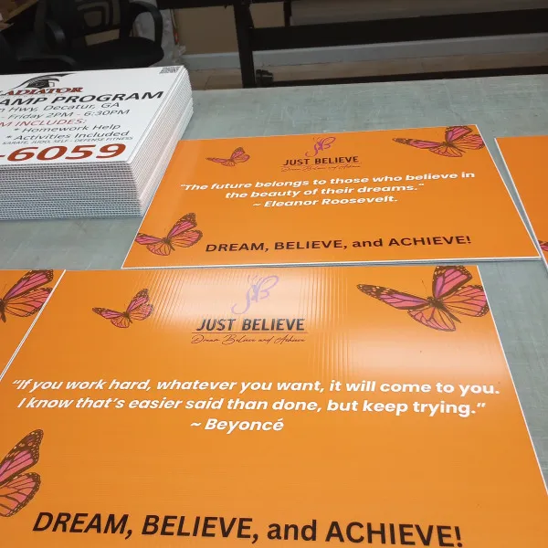 Just Believe Event Signage