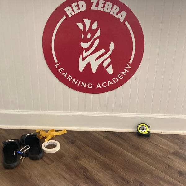 Red Zebra Interior Sign