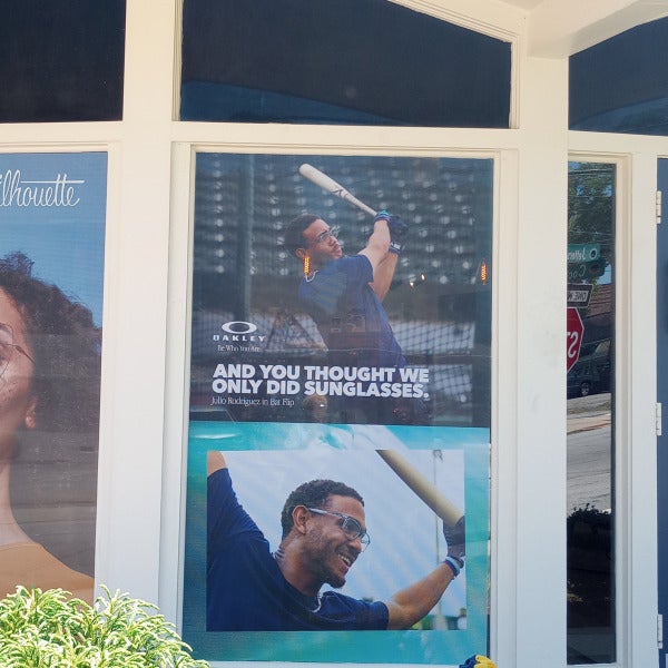 Newnan Family Eye Care Perforated Window Graphics
