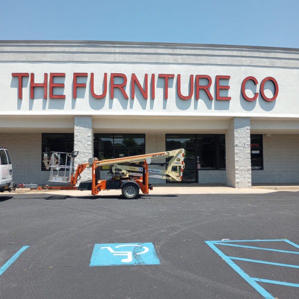 The Furniture Co. Illuminated Building Sign