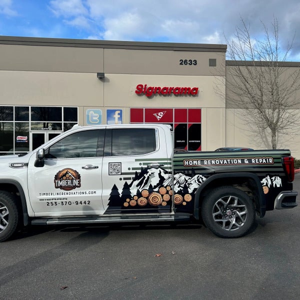 Timberline Renovations lets their truck do the advertising
