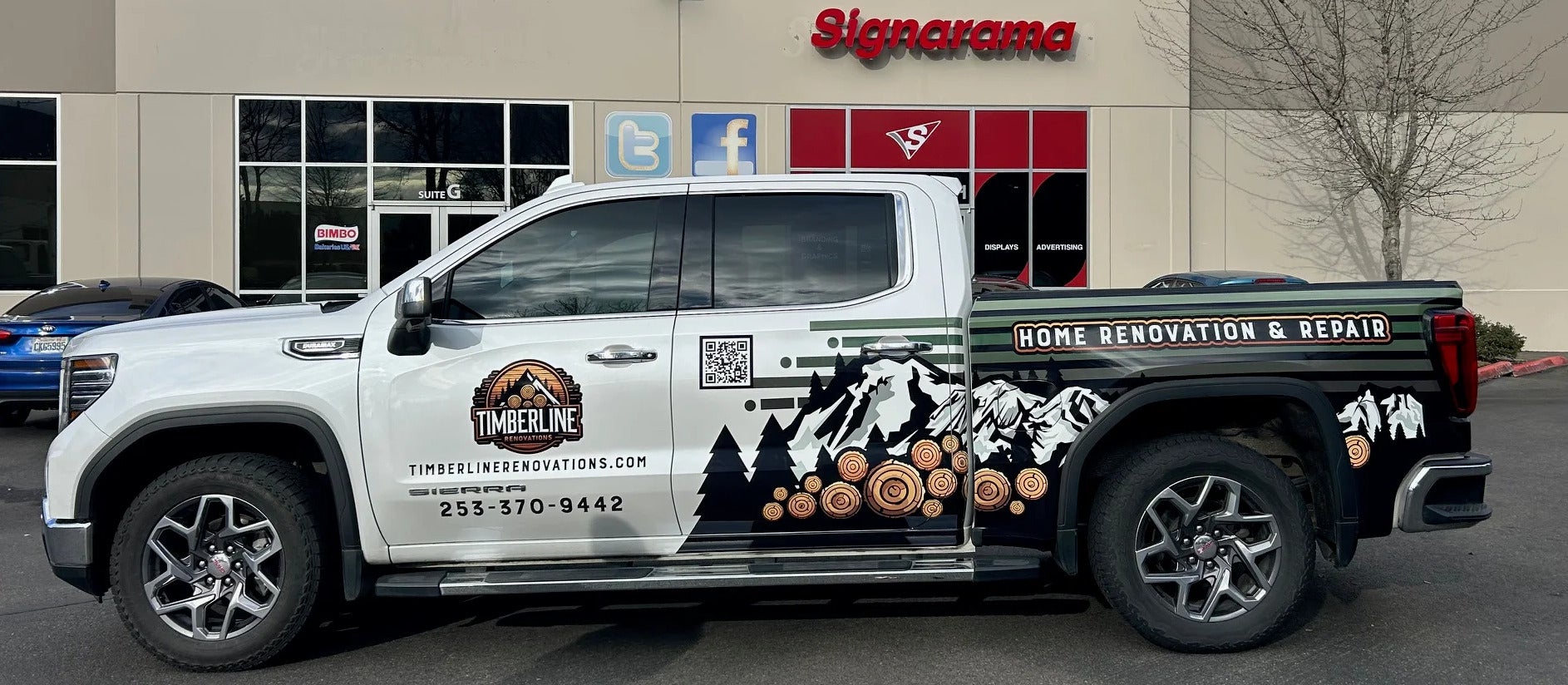 Timberline Renovations lets their truck do the advertising
