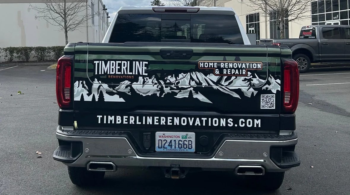 Timberline Renovations lets their truck do the advertising