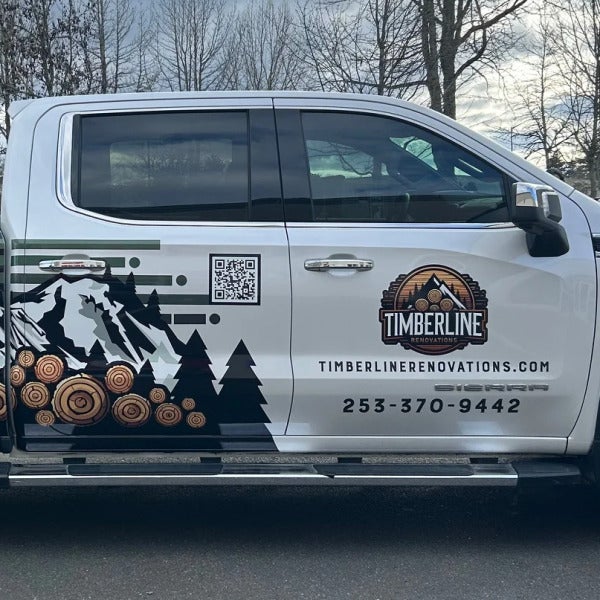 Timberline Renovations lets their truck do the advertising