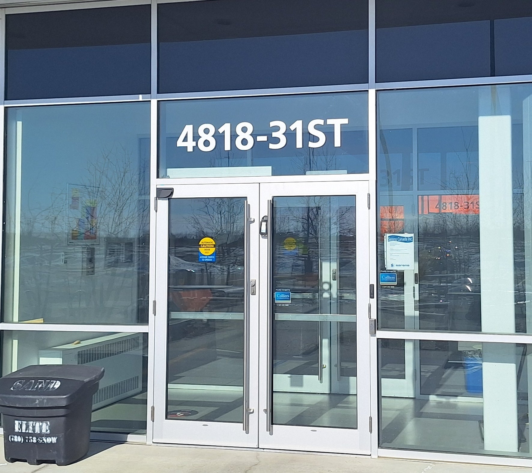 Vinyl Window Address Numbers at the Edmonton International Airport in Edmonton, AB