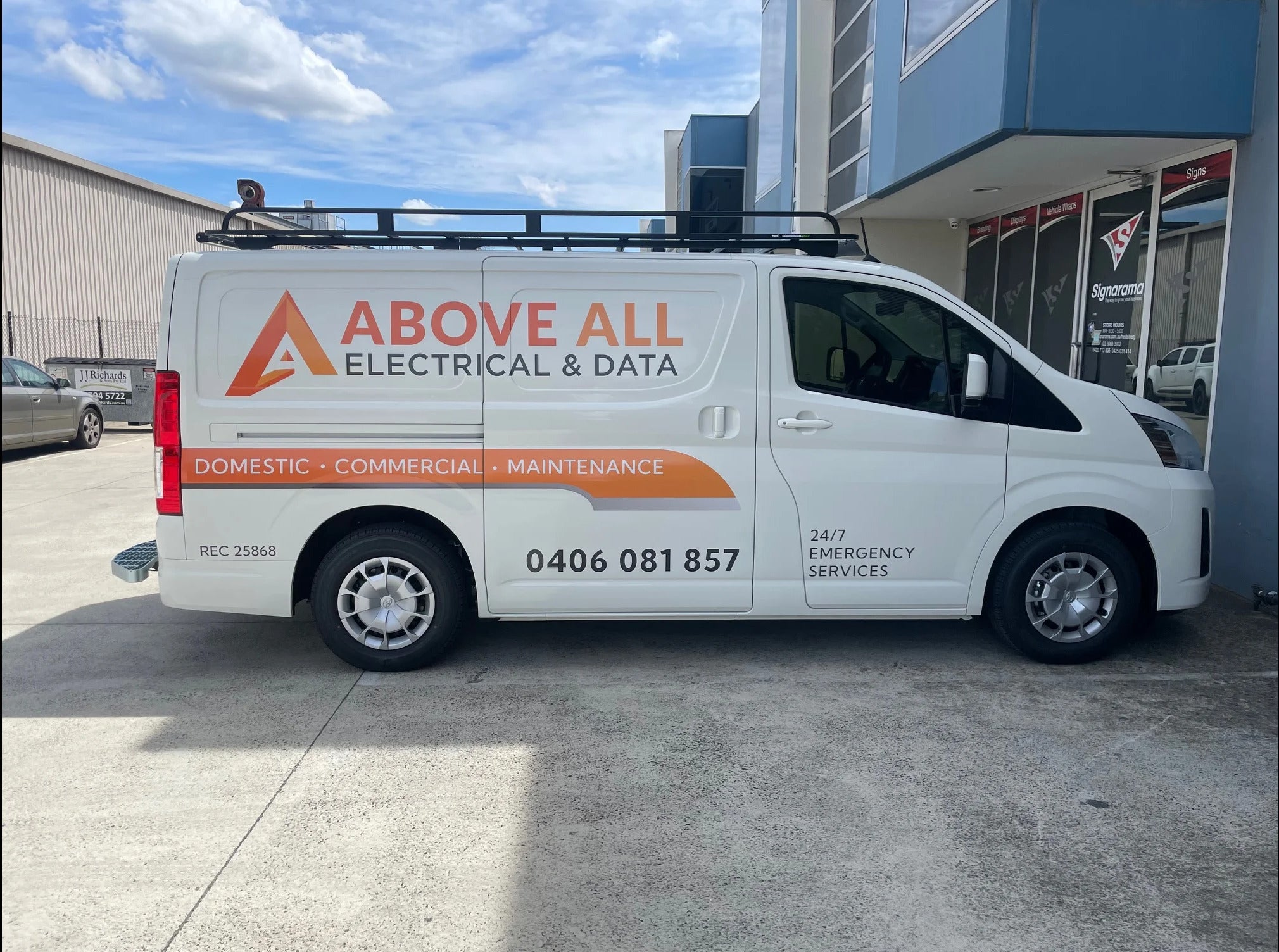Van Graphics - ABOVE ALL Electrical & Data - Macleod VIC
