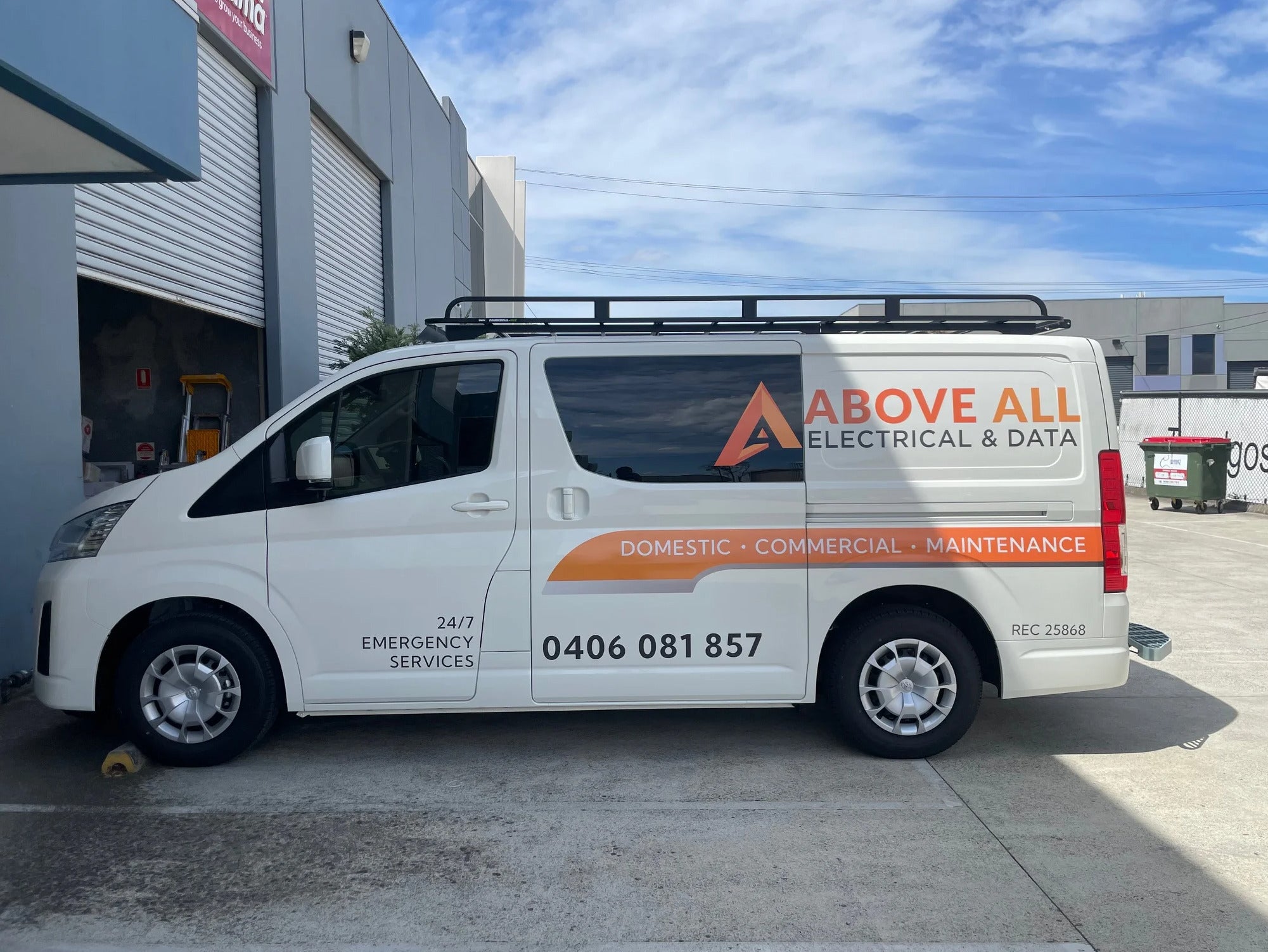 Van Graphics - ABOVE ALL Electrical & Data - Macleod VIC