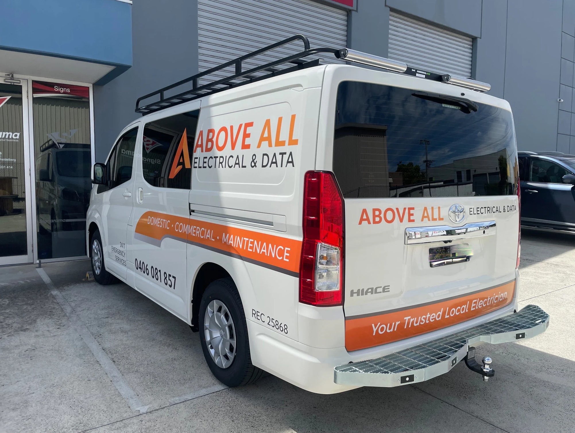 Van Graphics - ABOVE ALL Electrical & Data - Macleod VIC