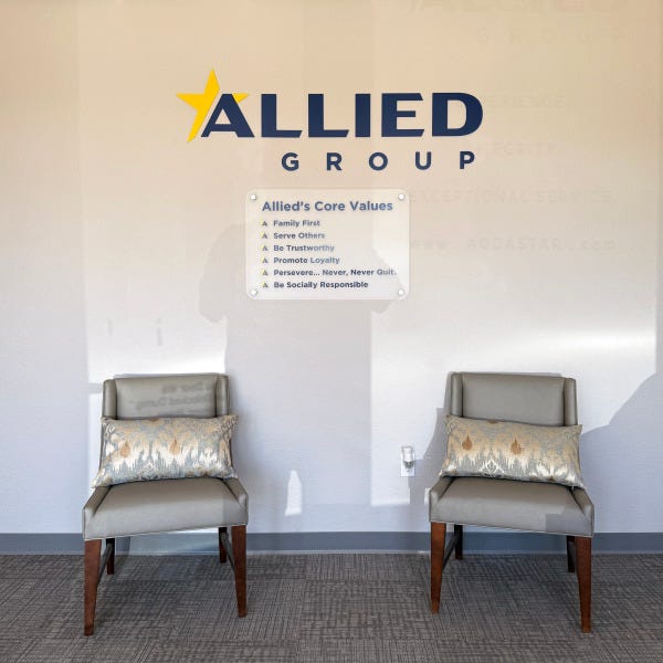 9060 Lobby Signage Acrylic Lettering