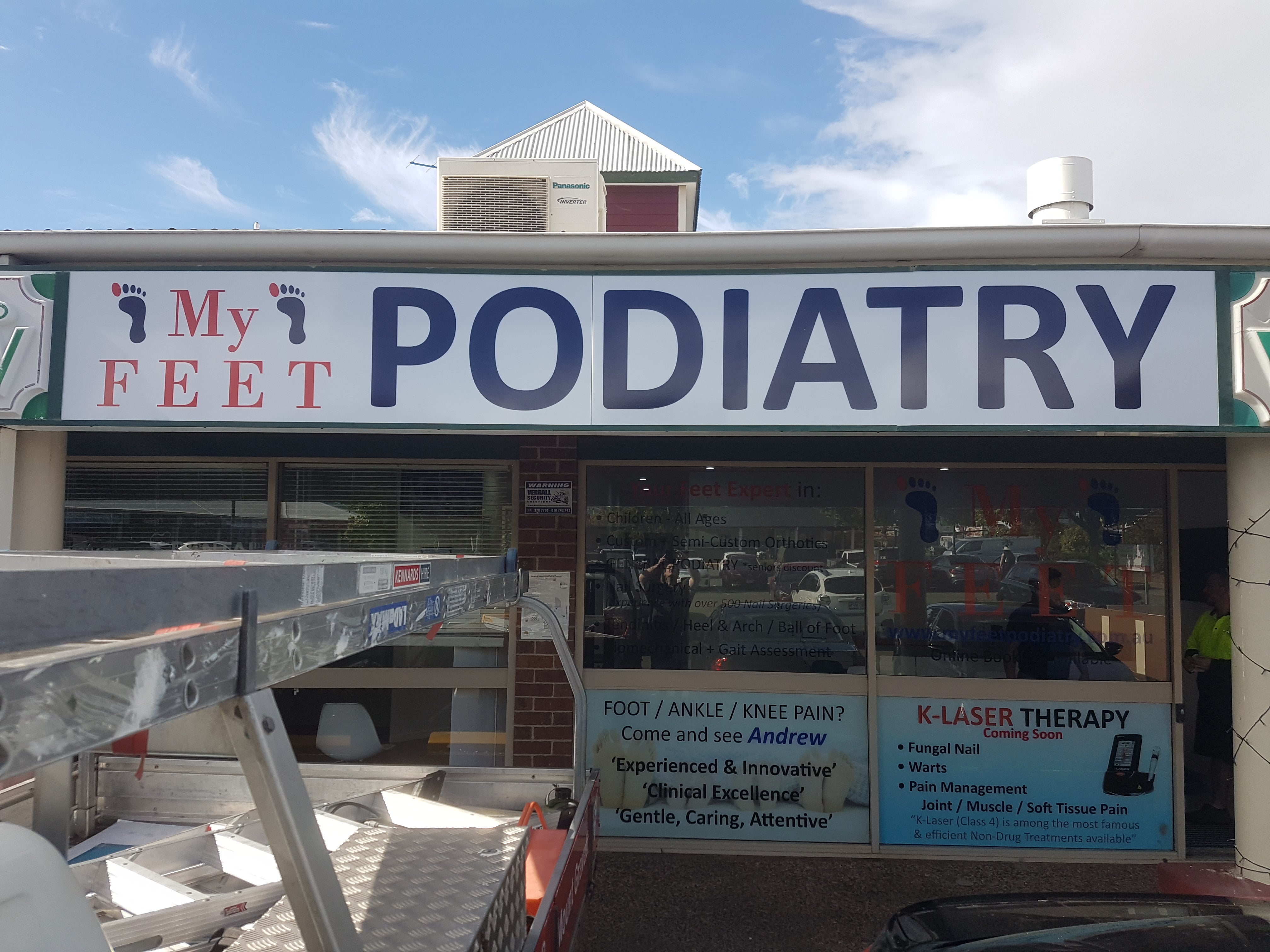 Eye-catching signage at every turn.