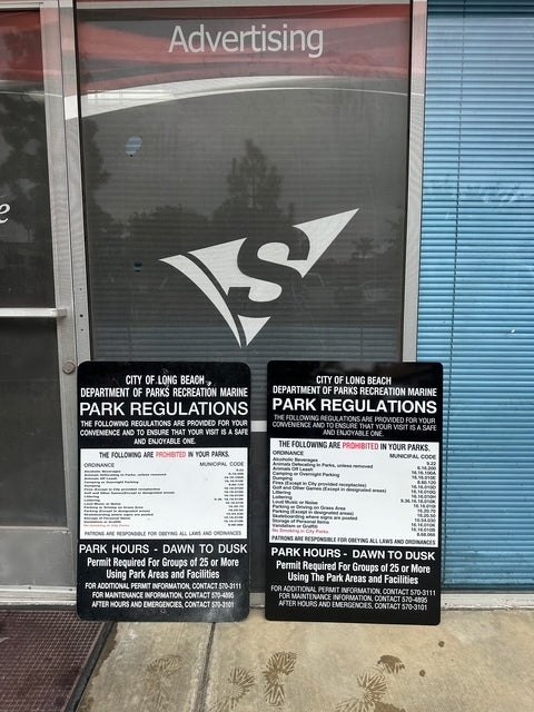 Long Beach Park Regulation Signs - Reflective Aluminum Sign Recreation by Signarama