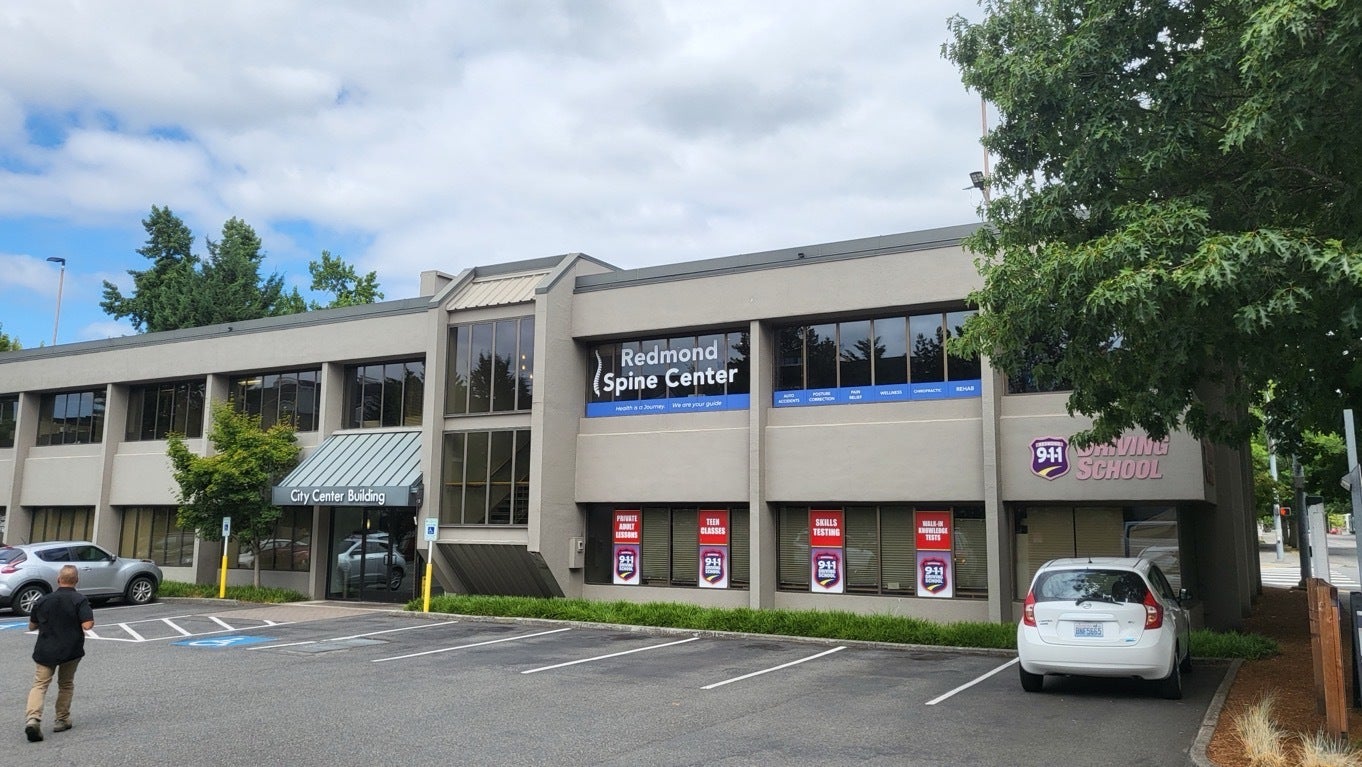 Building Brand with Window Graphics - Redmond Spine Center, Redmond, WA