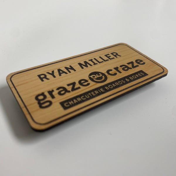 Graze Craze Engraved Nametag