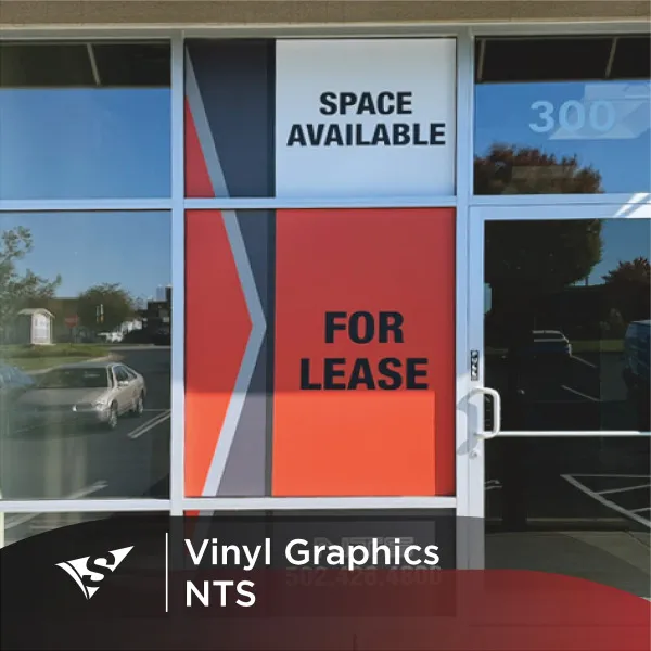 NTS Gets Custom Window Vinyl Advertisement for Commercial Real Estate
