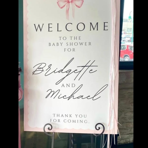 Baby Shower Welcome Sign