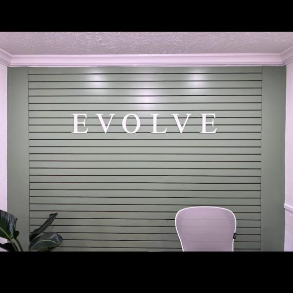 White Dimension Lettering