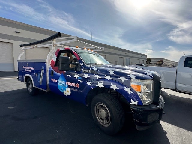 Matilija Pure Water Systems Gets a Bold New Look with Custom Vinyl Wrap for Their Trucks