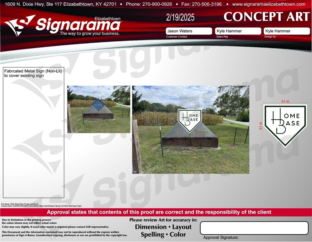 Transforming a Monument Sign into a Homeplate!