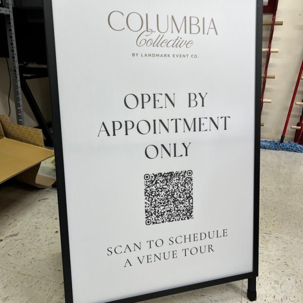 Event Wayfinding with A-Frames - Landmark Events, Woodinville, WA