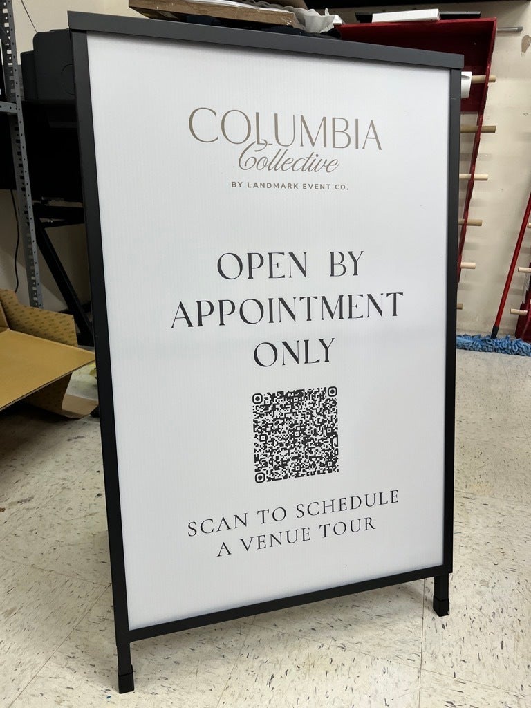 Event Wayfinding with A-Frames - Landmark Events, Woodinville, WA