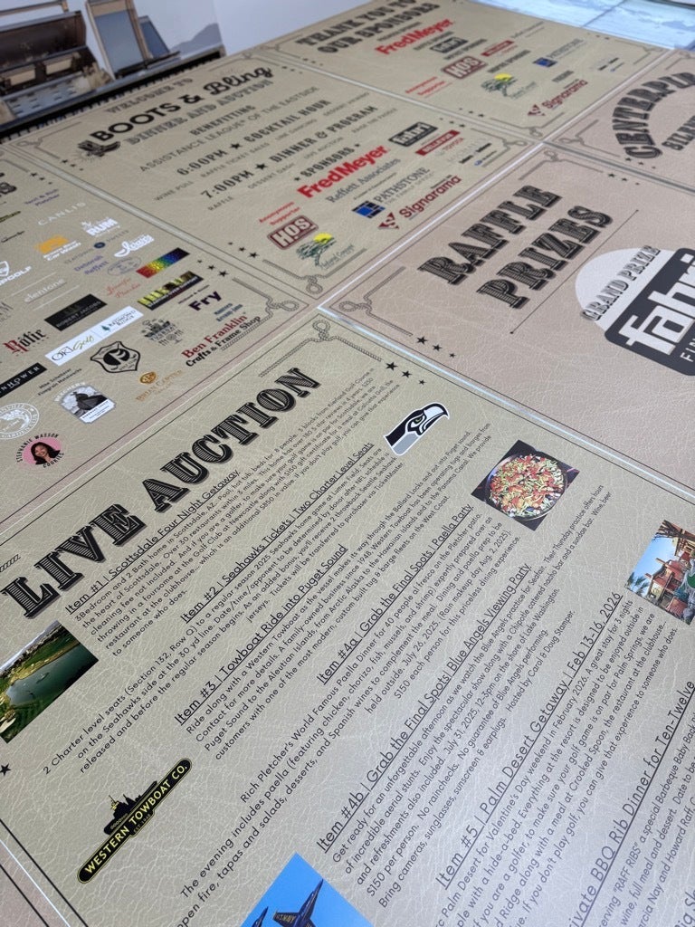 Signs For Good - Event Signage for Assistance League, Redmond, WA