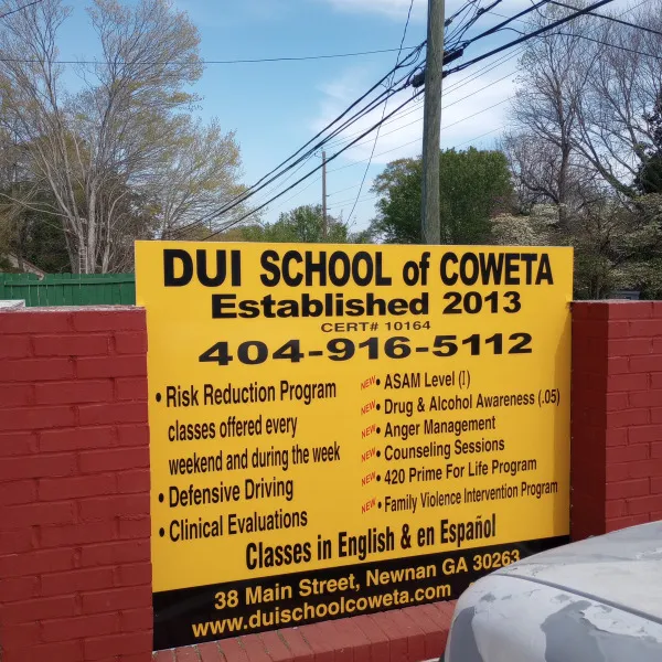 DUI School Of Coweta Monument Sign