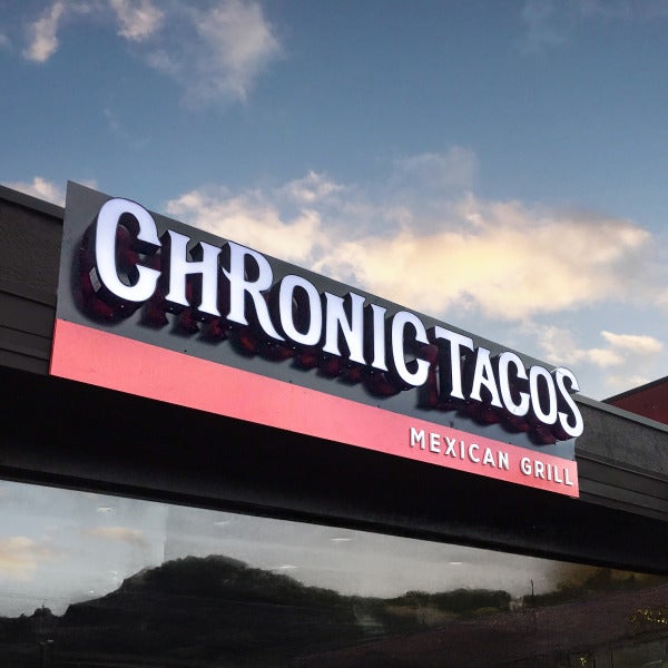Front-Lit Sign for Chronic Tacos Mexican Grill