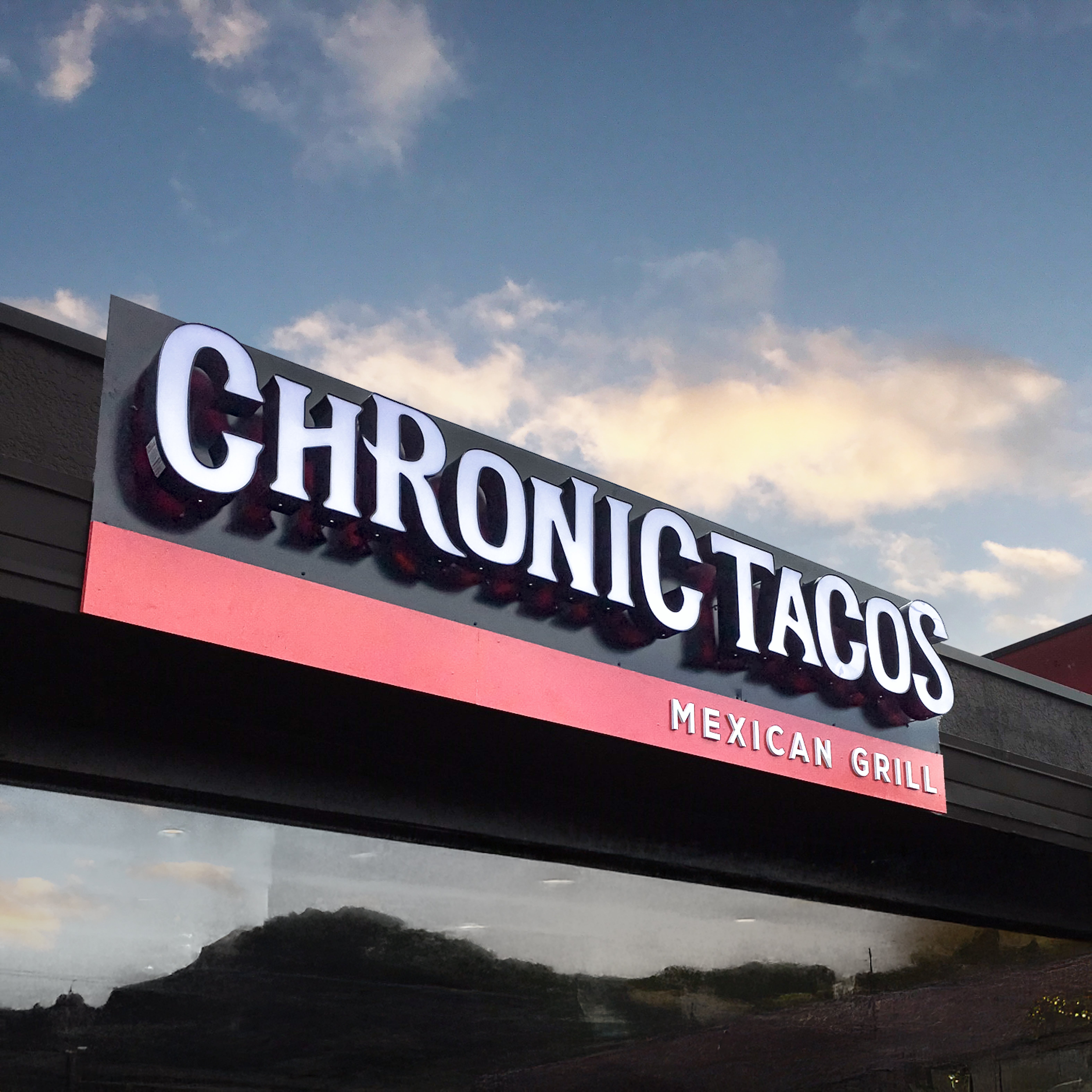 Front-Lit Sign for Chronic Tacos Mexican Grill