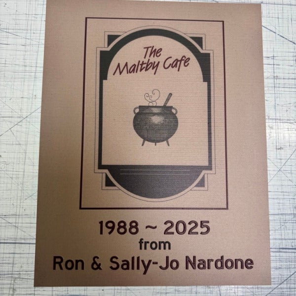 Custom Textured Print Plaques - Maltby Cafe, Maltby, WA