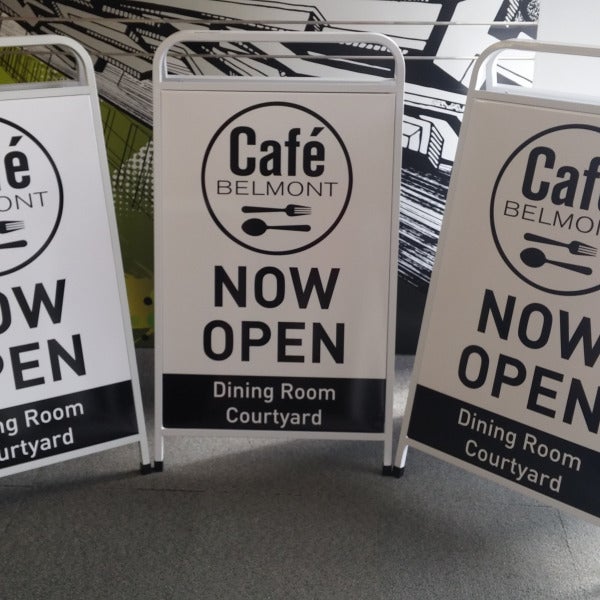 Take your advertising to the street with an a-frame sign!
