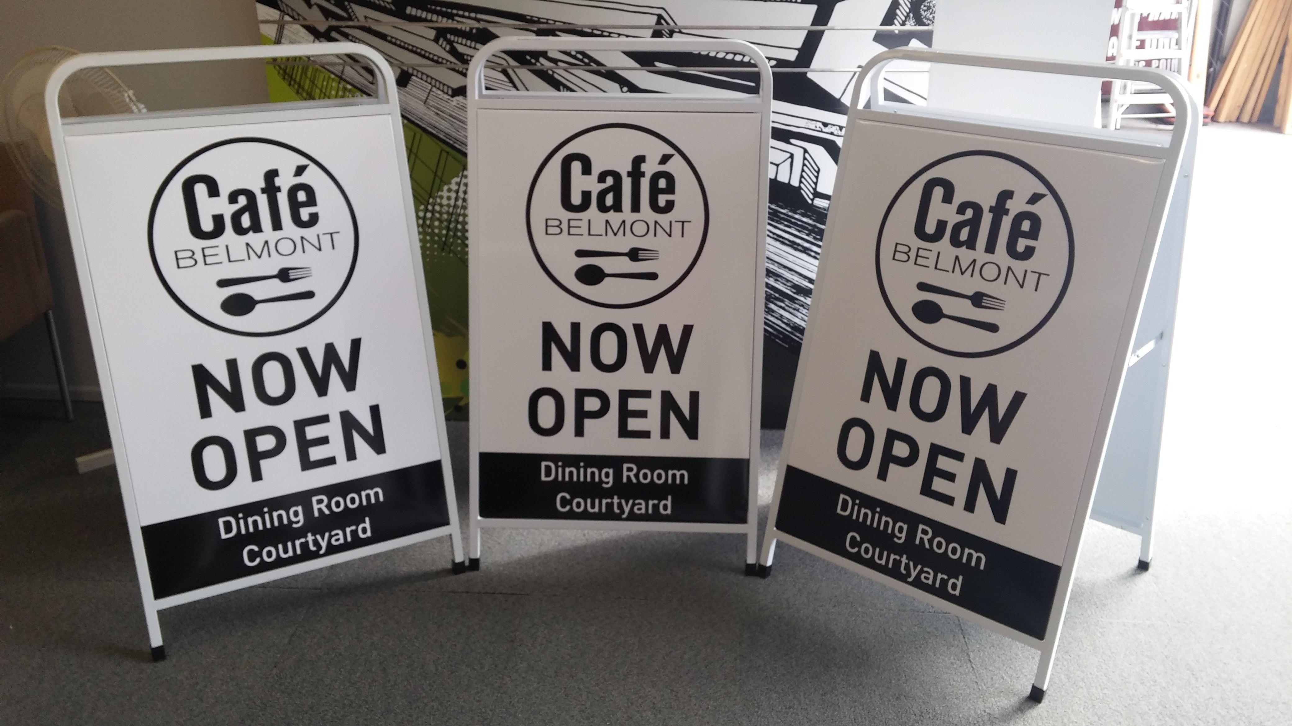 Take your advertising to the street with an a-frame sign!