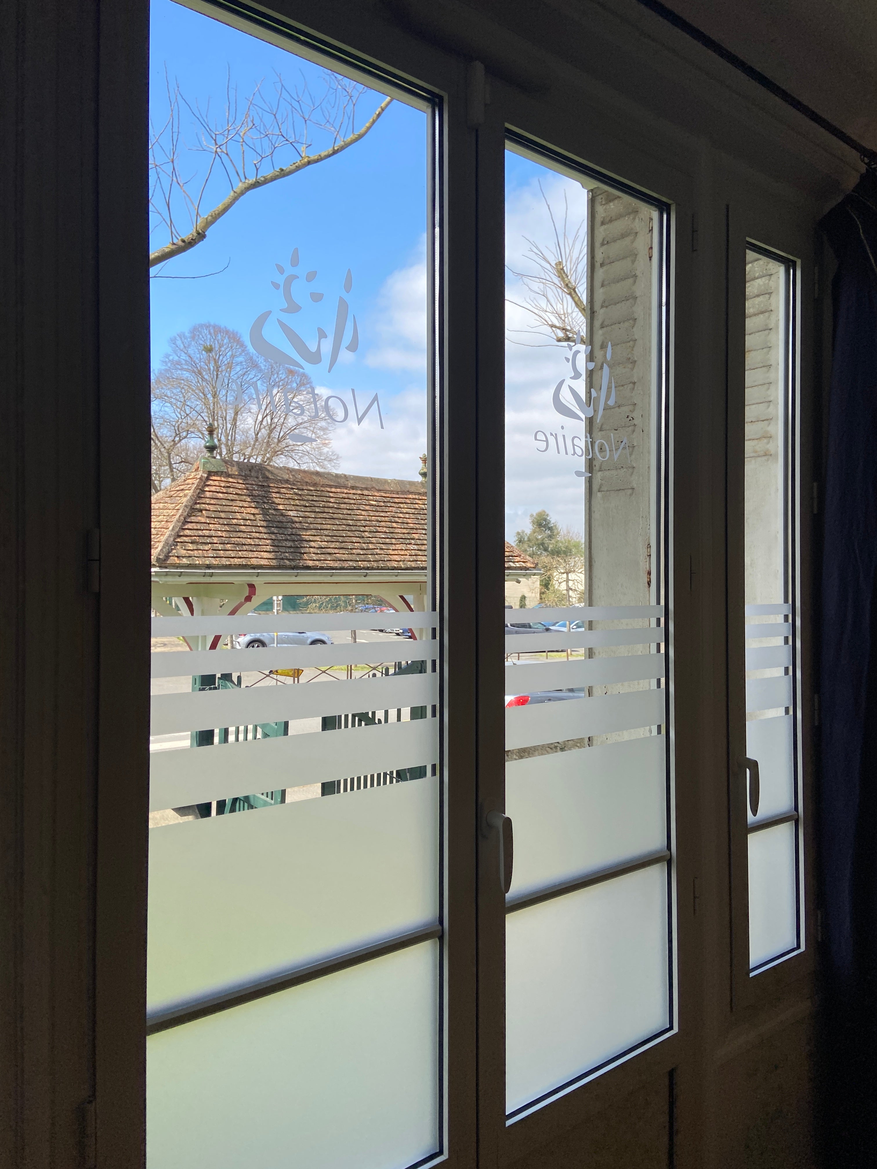 Dépoli sur vitres - Office notariale à Viry-Châtillon