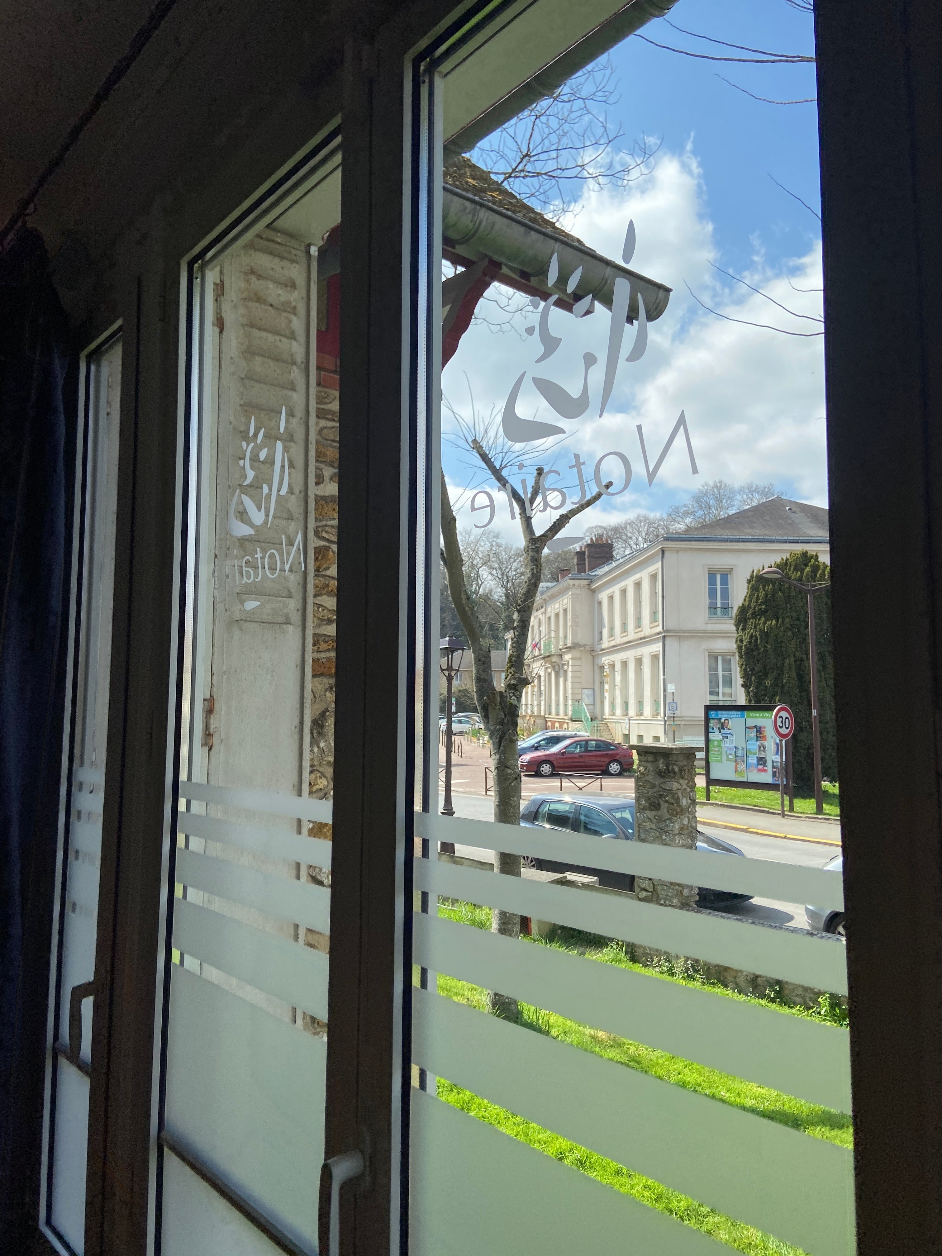 Dépoli sur vitres - Office notariale à Viry-Châtillon