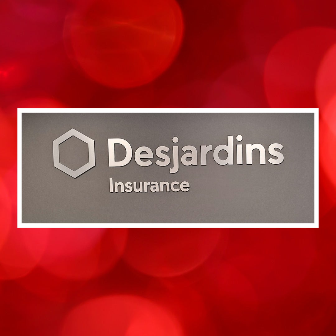 Custom Reception Sign for Desjardins Insurance in Edmonton, AB
