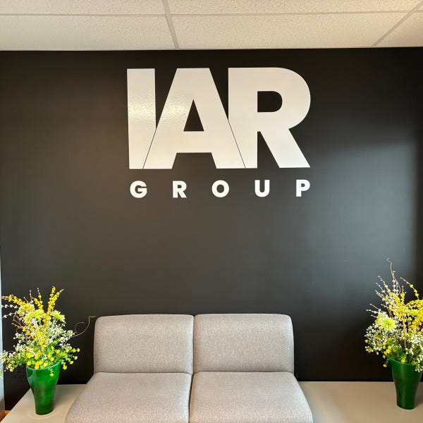 IAR Lobby White Cut Vinyl