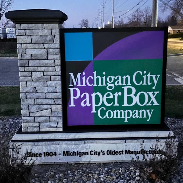 Custom Monument Sign in Michigan City, IN