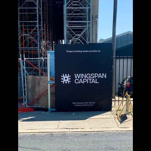 Fence Mesh Banners - Wingspan Capital.