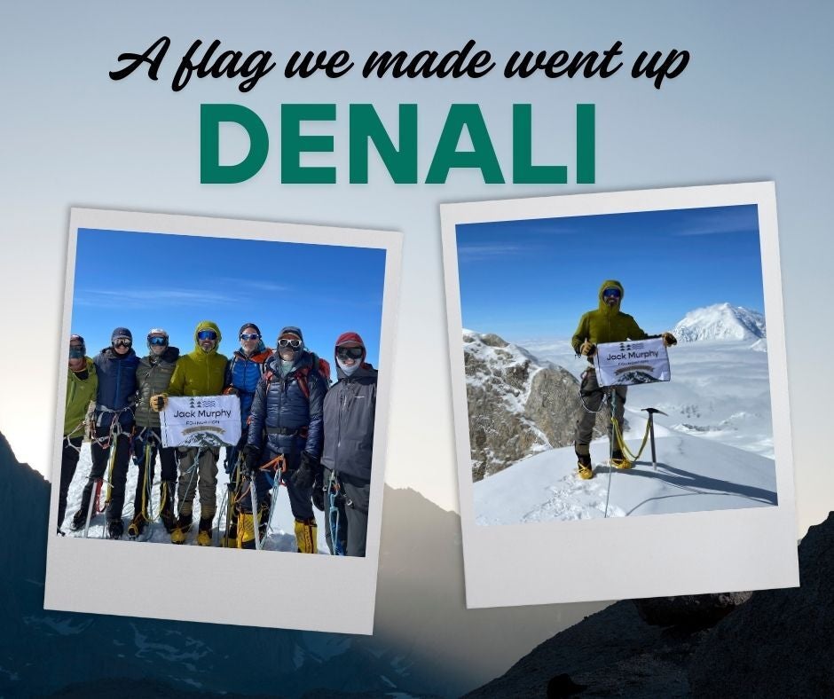 Non-profit takes flag up the mountain for its namesake