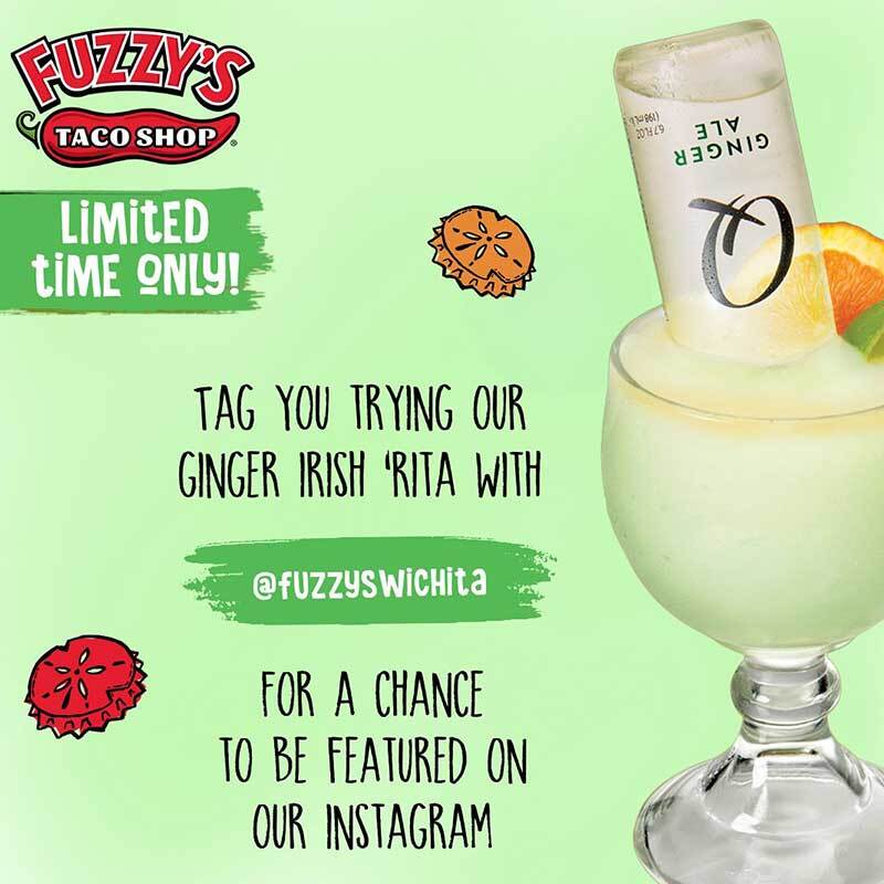 Get Lucky with Fuzzy's Taco Shop's Ginger Irish 'Rita This St. Patrick's Day Get Lucky with Fuzzy's Taco Shop's Ginger Irish 'Rita This St. Patrick's Day