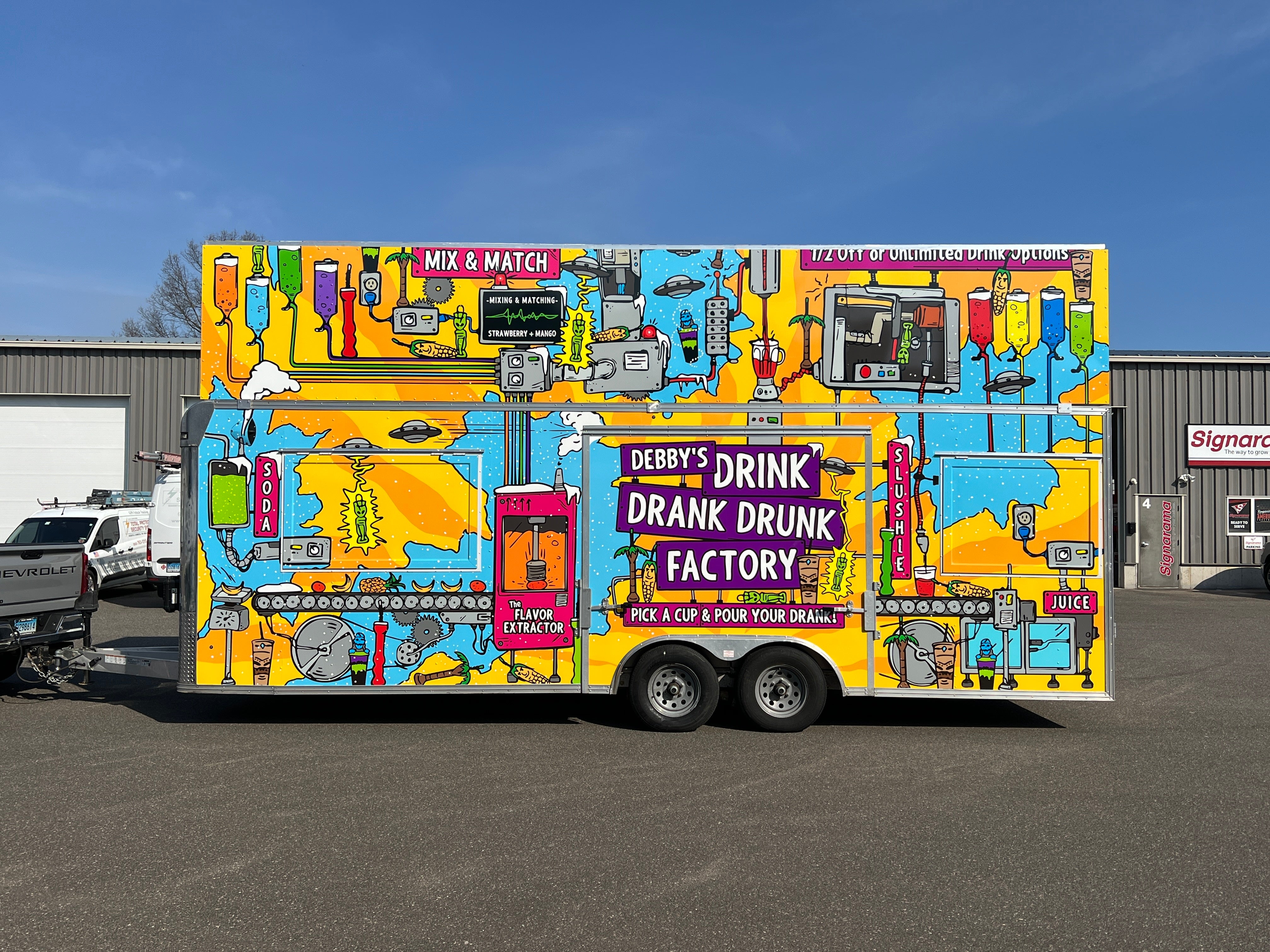 Debby's Drink Drank Drunk Beverage Trailer Wrap