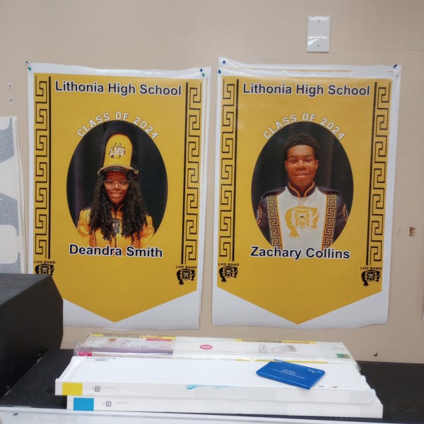 Lithonia High School Band Banners in Production