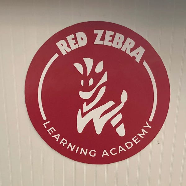 Red Zebra Interior Sign