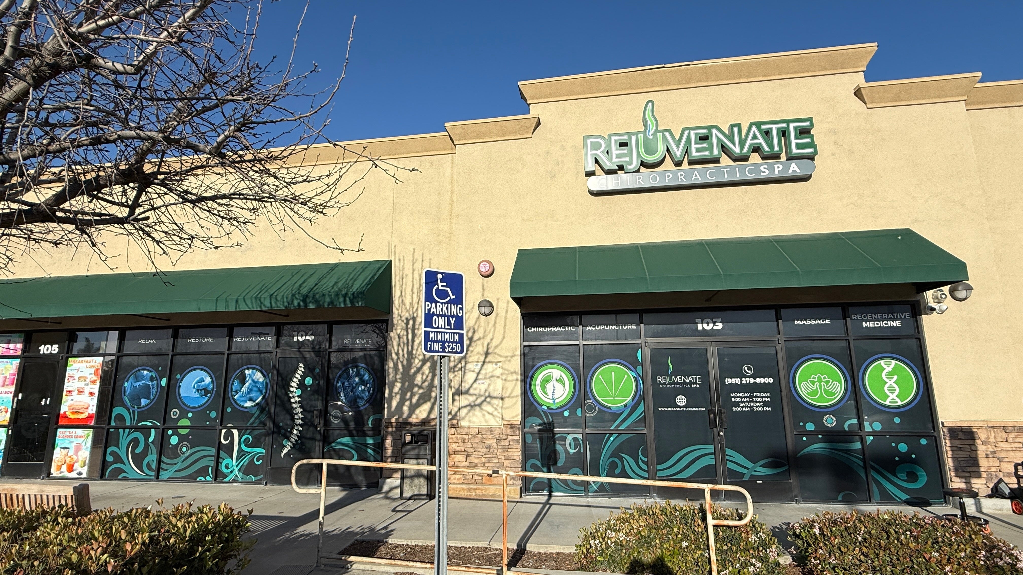Rejuvenate Chiropractic Spa Storefront Graphics