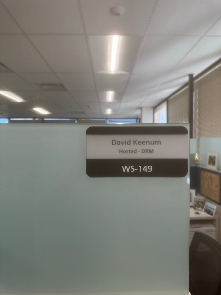 Signs that Improves Personnel Productivity - US National Forestry, Seattle, WA