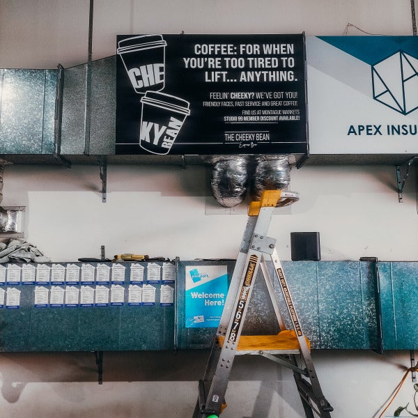 The Cheeky Bean’s Gym Sign: Simple, Bold & Built for Coffee Cravings