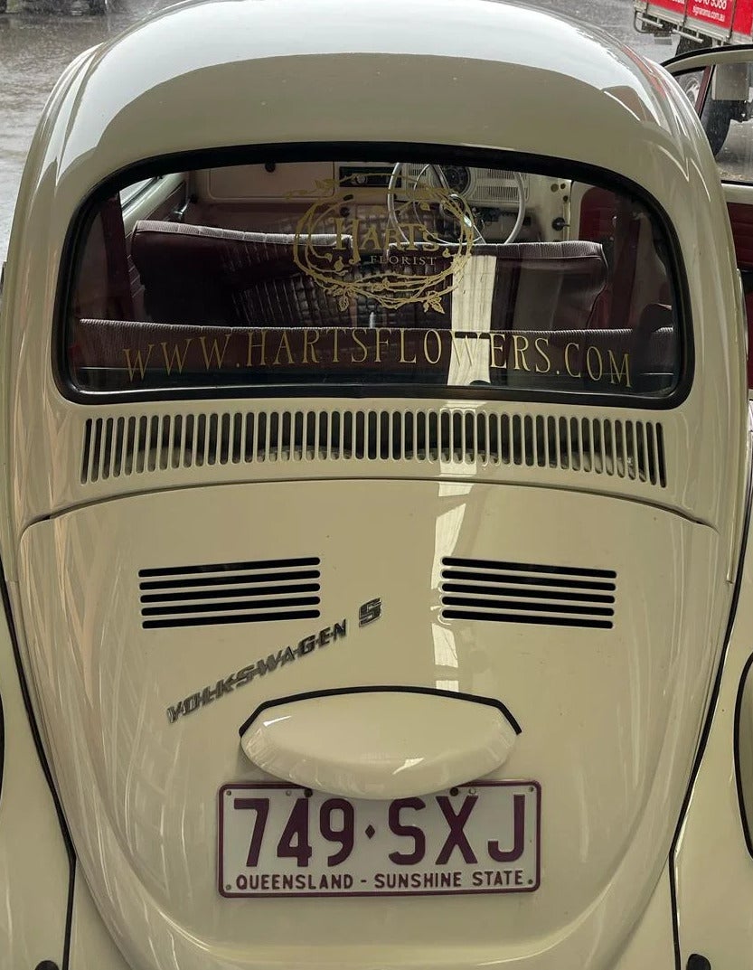 This simple gold text on such a cool car is simply perfection!