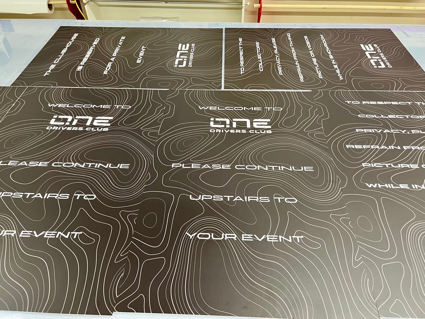 Easel Signs for that Memorable Branded Event - One Drivers Club, Redmond, WA