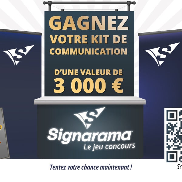 JEU CONCOURS KIT DE COMMUNICATION SIGNALETIQUE A GAGNER
