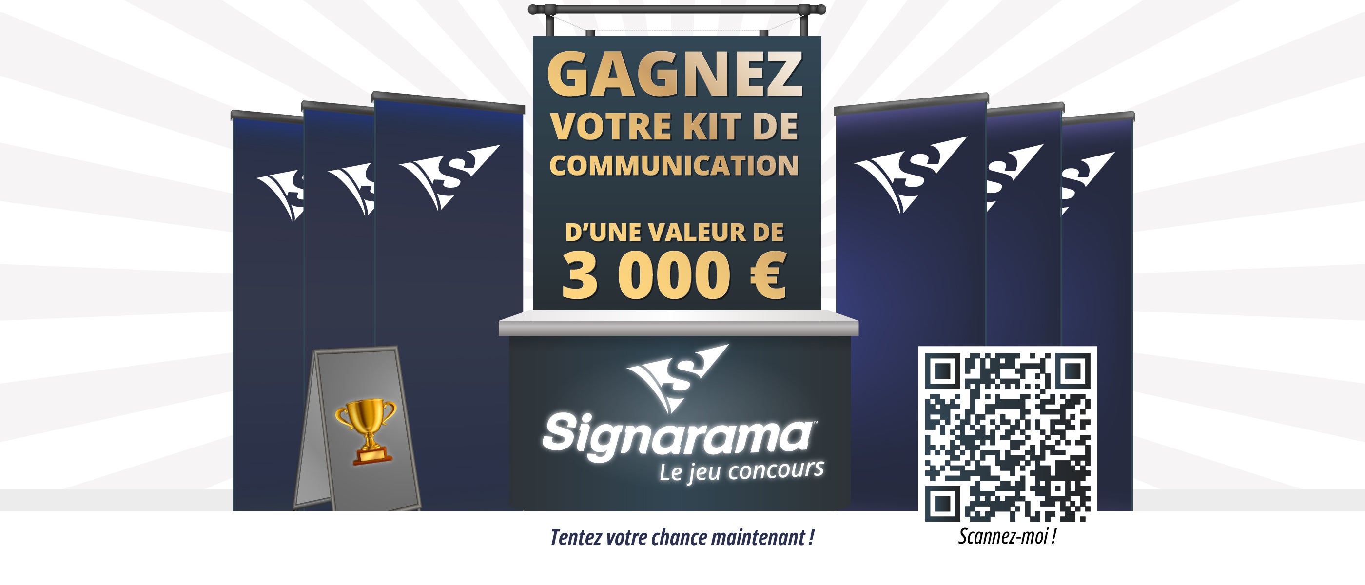 JEU CONCOURS KIT DE COMMUNICATION SIGNALETIQUE A GAGNER