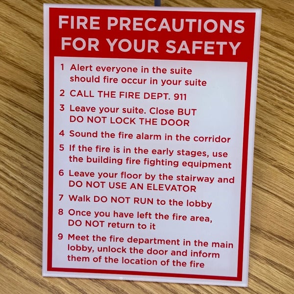 Acrylic Safety Sign in Edmonton, AB